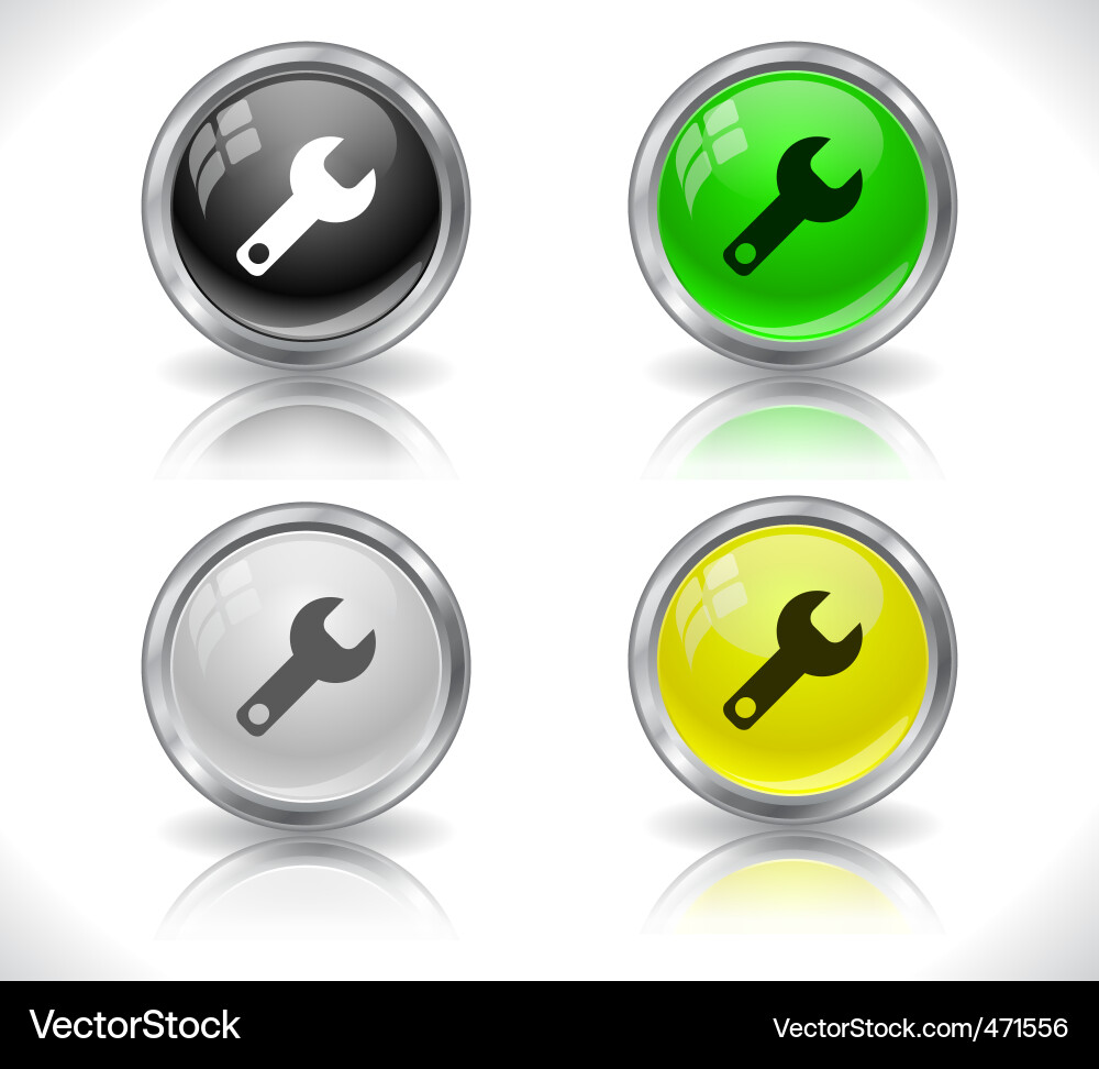 Web design buttons vector image