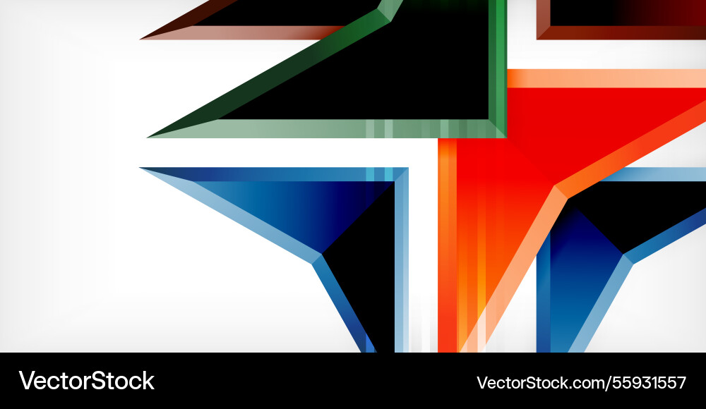 Abstract background color triangles and arrows vector image