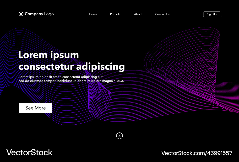 Abstract background website landing page template Abstract background website landing page template vector image