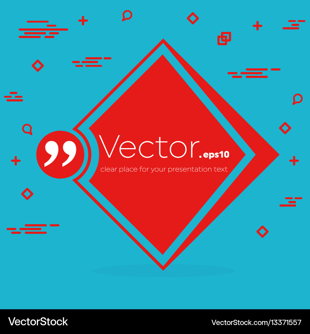 Abstract concept empty speech square quote Vector Image
