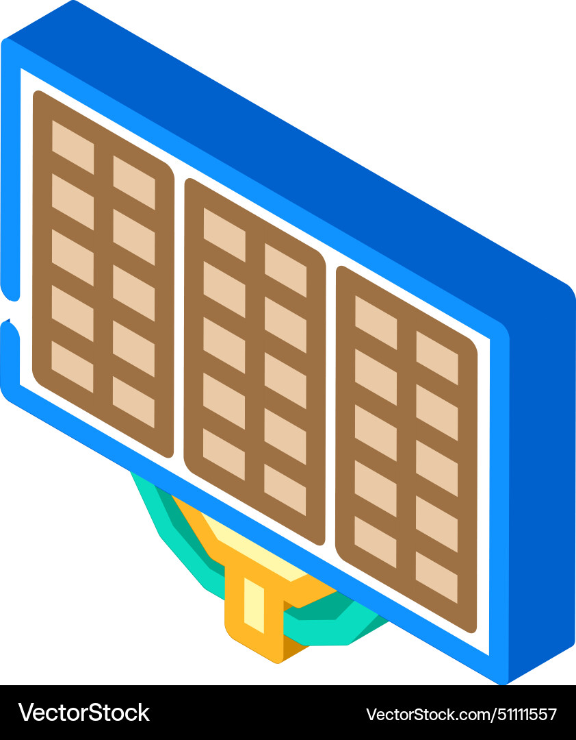 Array solar panel isometric icon Vector Image