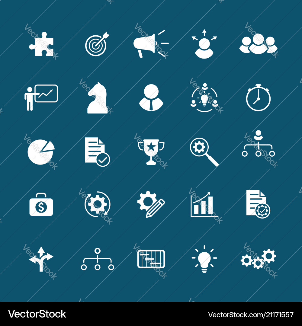 Business icons set vector image