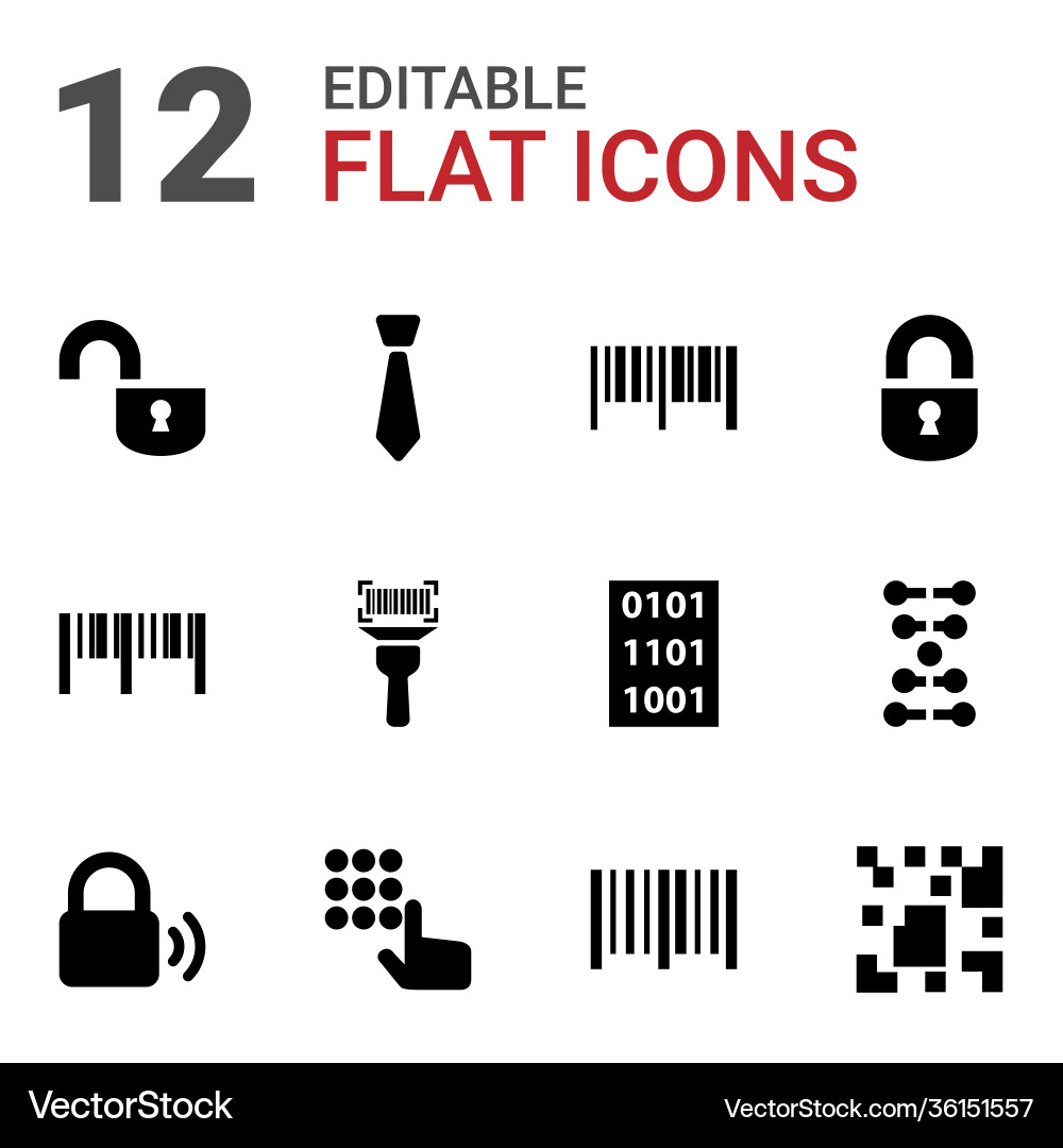 Code icons vector image