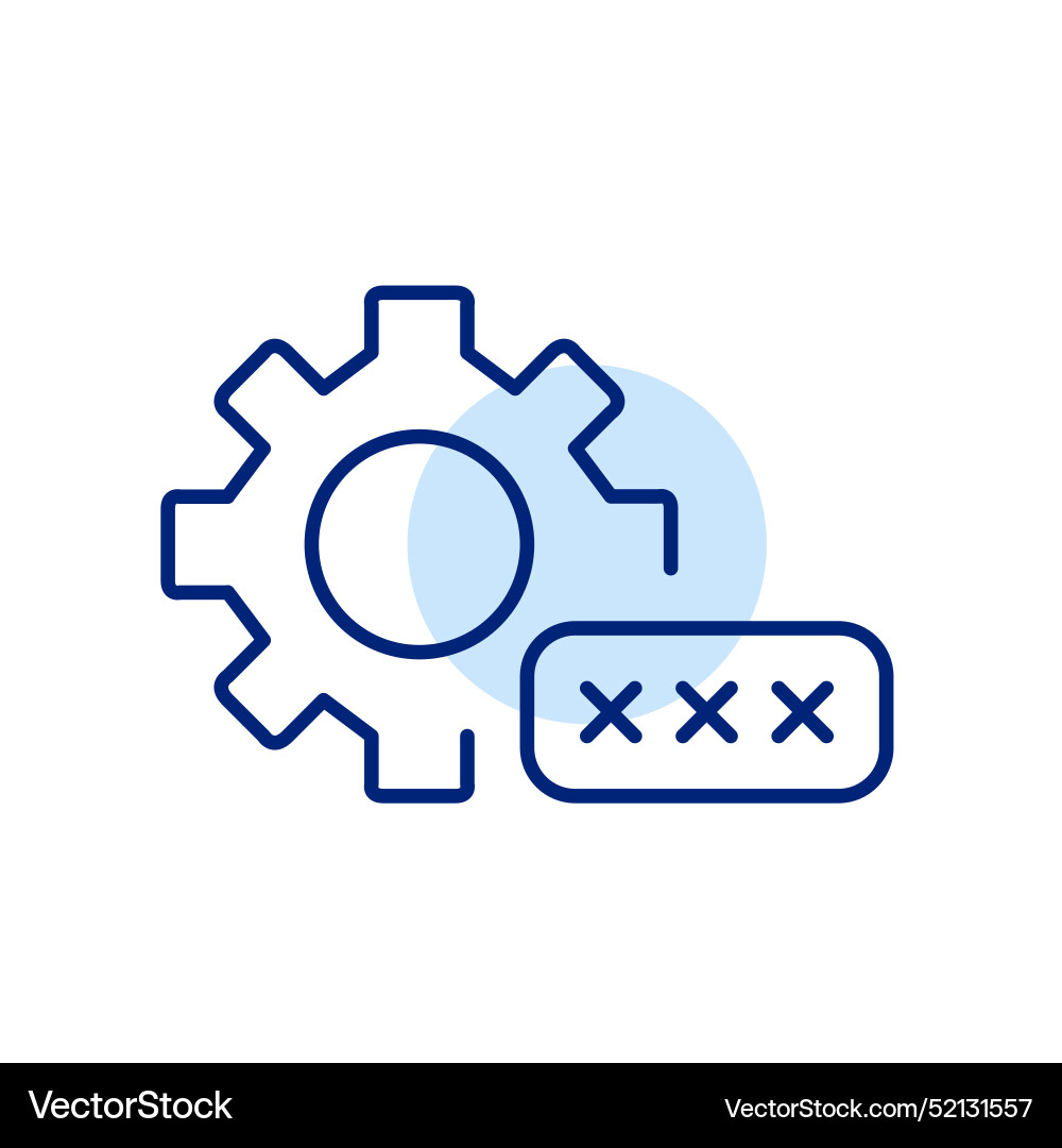 Cogwheel und Passwort Eingabefeld Authentifizierung Cogwheel und Passwort Eingabefeld Authentifizierung vektorbild
