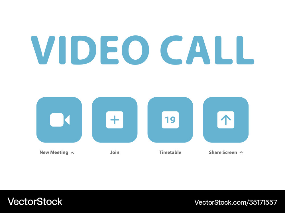 Concept online call video lecture internet group vector image