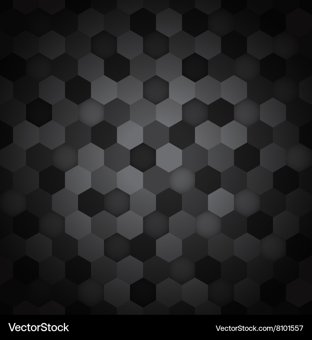 Dark Hexagon Abstract Background vector image