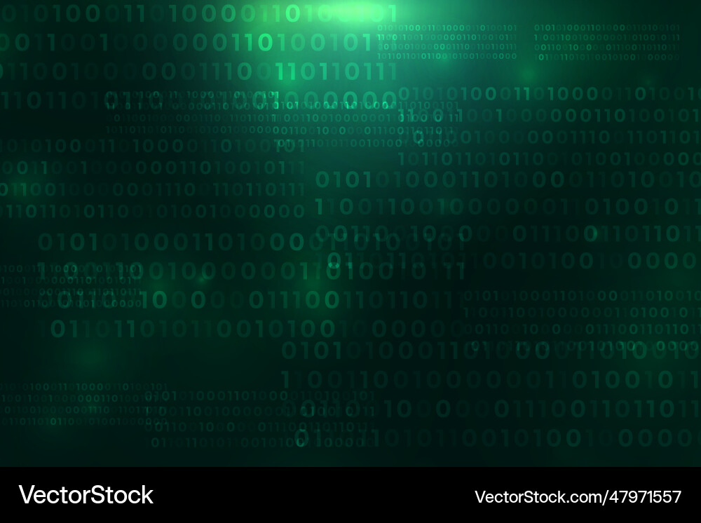 Futuristic binary code matrix pattern background Futuristic binary code matrix pattern background vector image