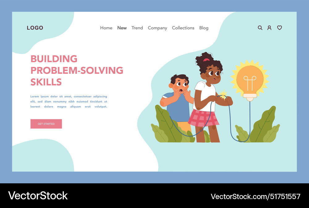 Problem solving skills concept flat Problem solving skills concept flat vector image