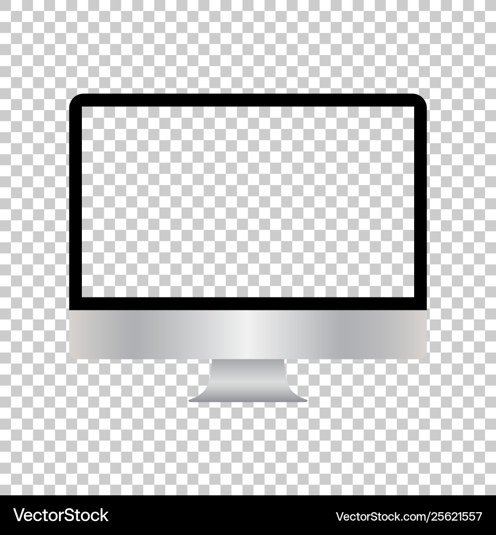 Realistic computer monitor isolated Realistic computer monitor isolated vector image