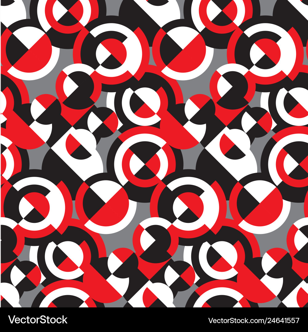 Retro style circular geometric seamless pattern Retro style circular geometric seamless pattern vector image