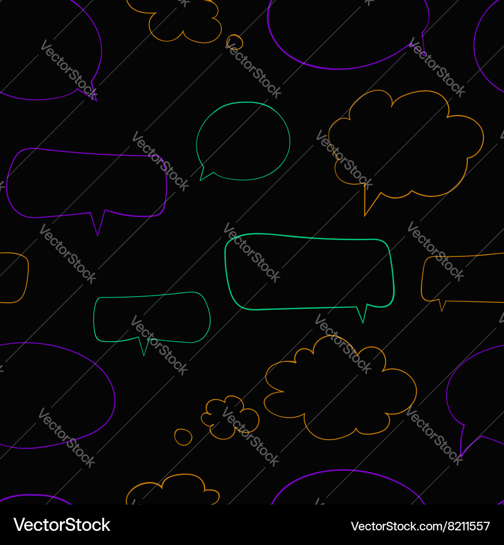 Seamless pattern with speech bubbles Vector Image