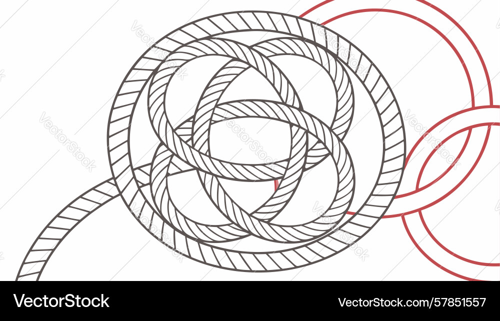 Simple rope knot secure connection strength Vector Image