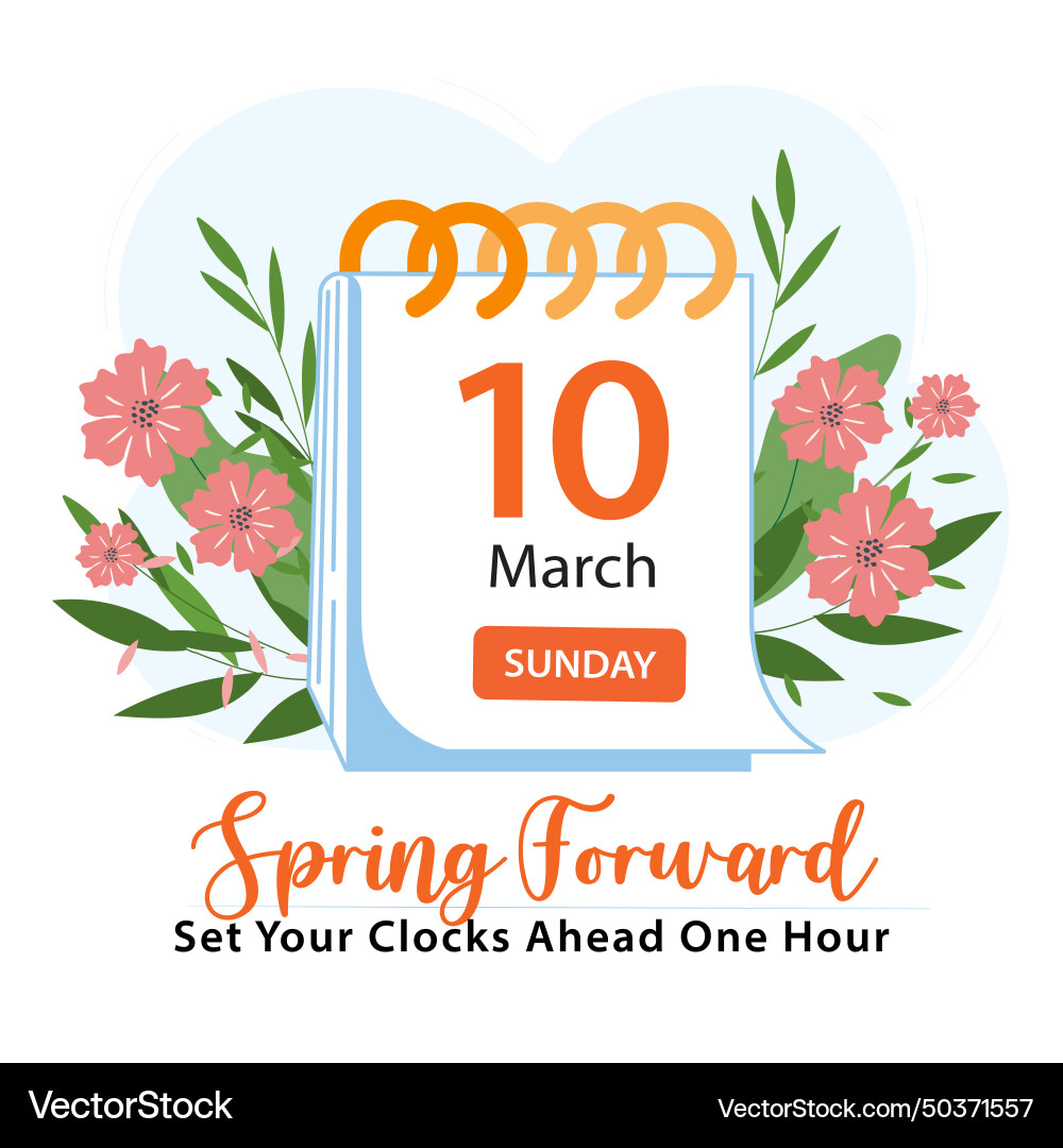 Spring Forward 2024 Daylight Saving Time vector image