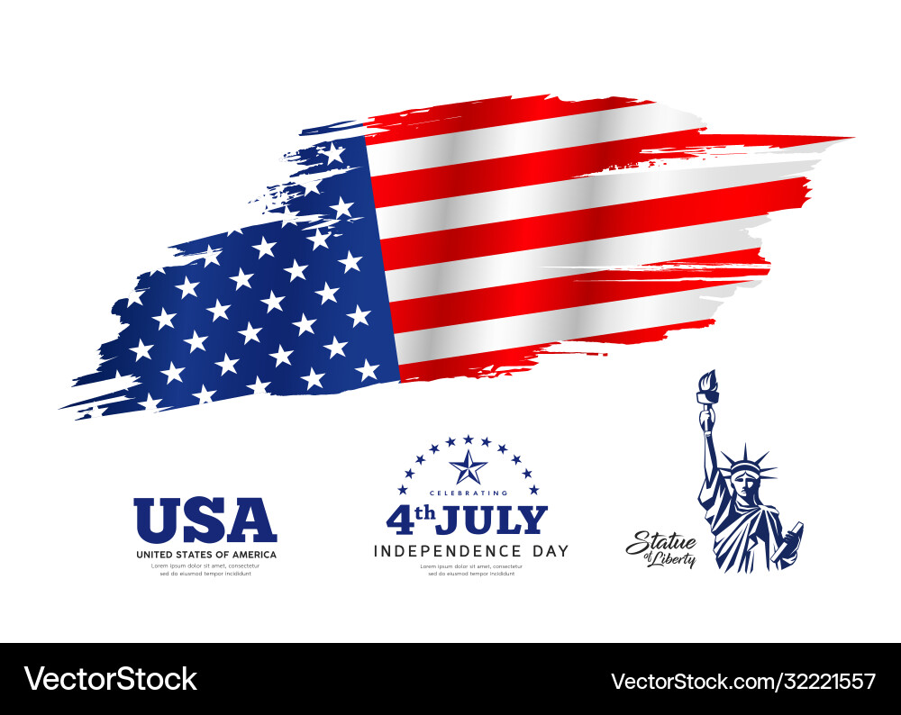 Stars & Stripes: Independence Day Flag Vector Image