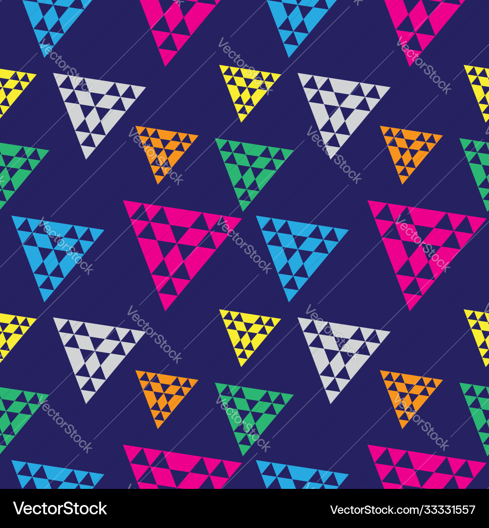 Triangular geometric seamless pattern design vector image