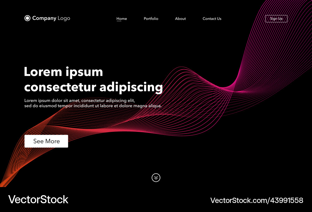 Abstract background website landing page template Abstract background website landing page template Vector Image