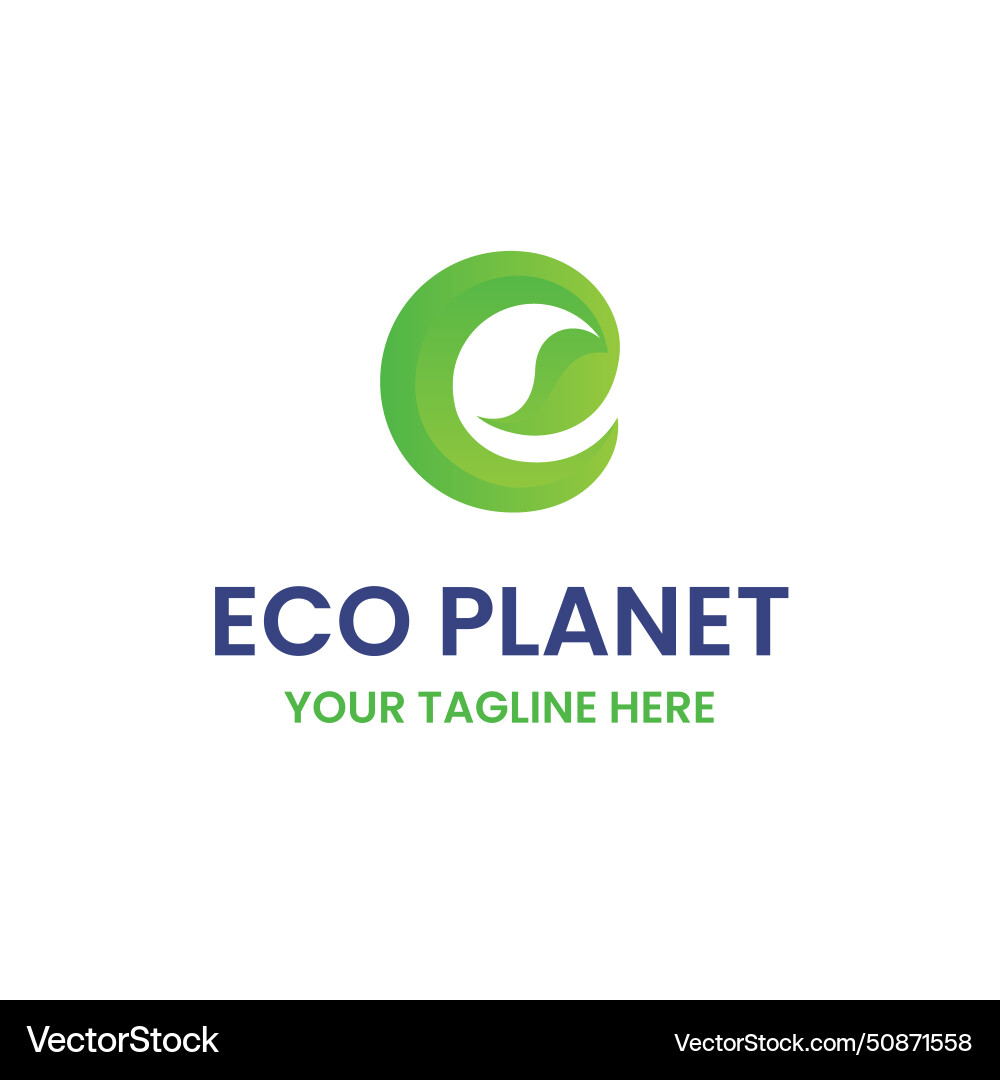 E letter leaf logo Royalty Free Vector Image - VectorStock