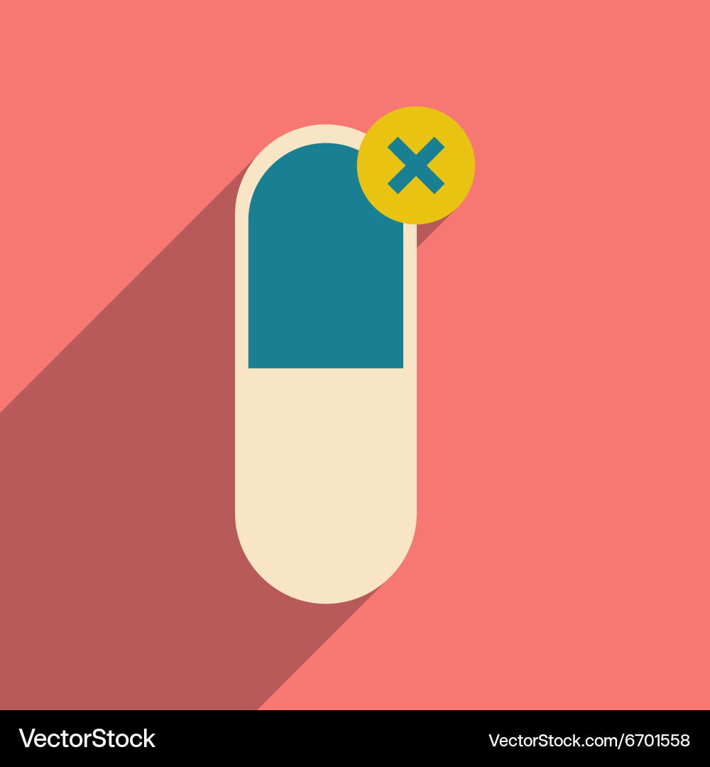 Flat with shadow icon and mobile application Vector Image