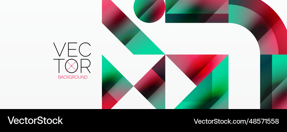 Geometric background with squares triangles Vector Image
