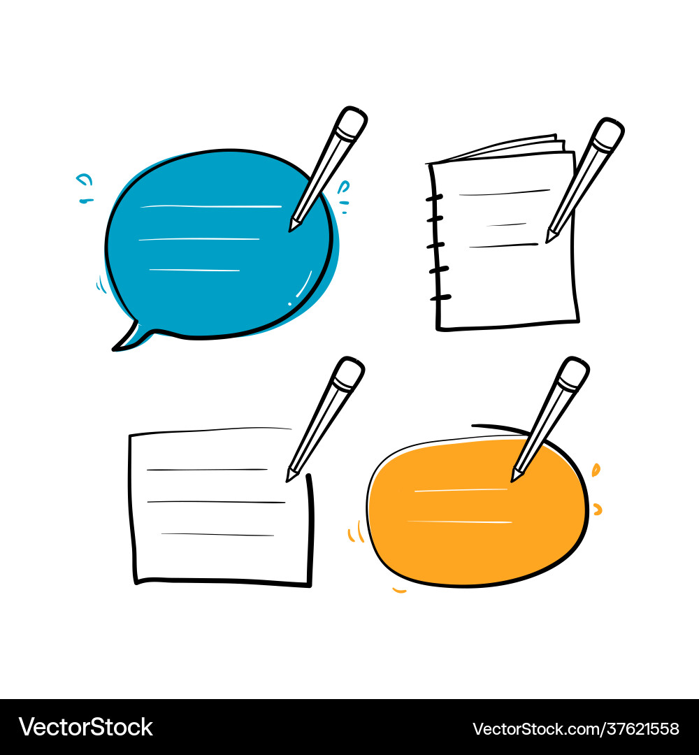 Hand drawn doodle writing feedback icon isolated Hand drawn doodle writing feedback icon isolated vector image