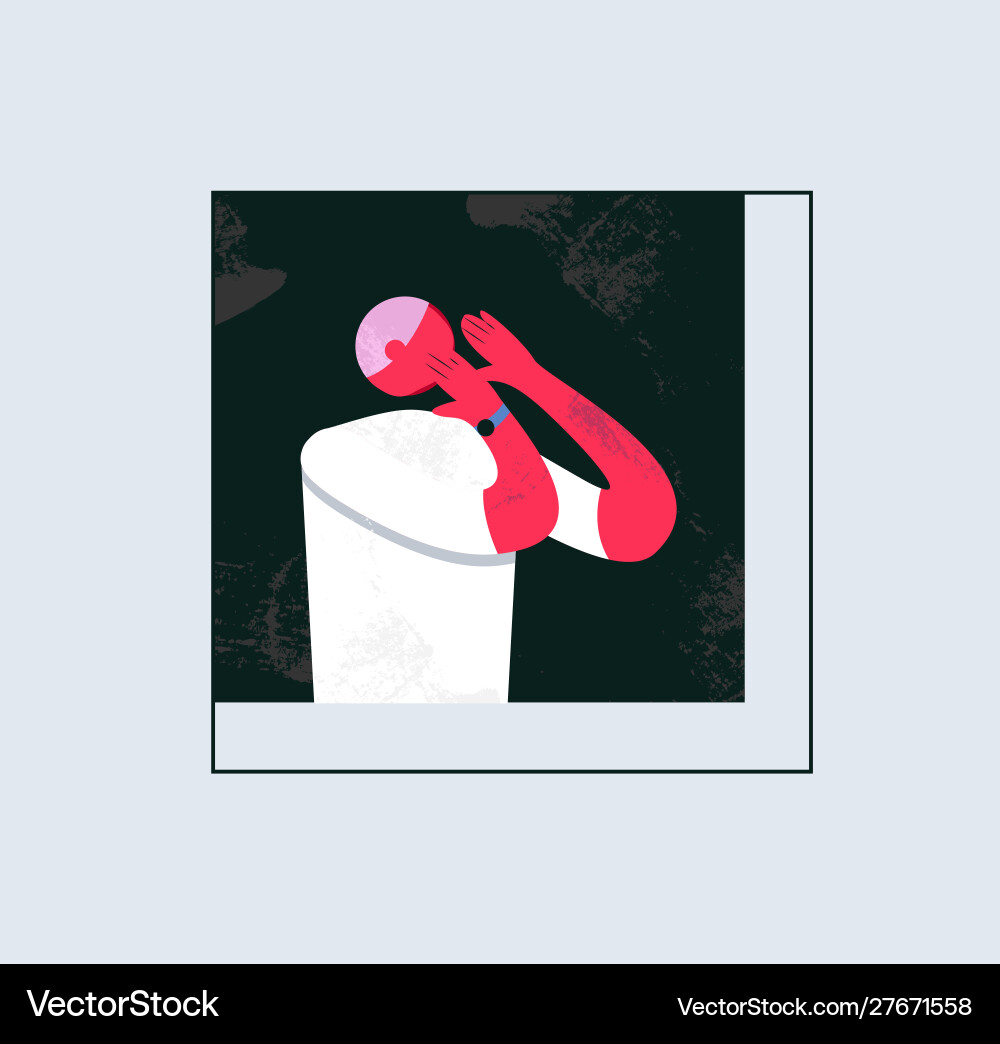 Person screaming or searching for somebody Person screaming or searching for somebody vector image