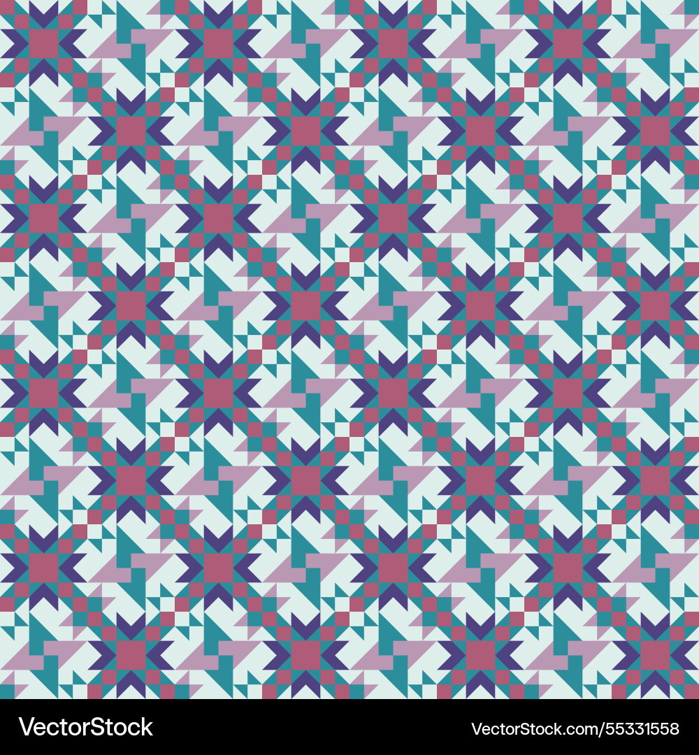 Retro geometric seamless pattern background Vector Image