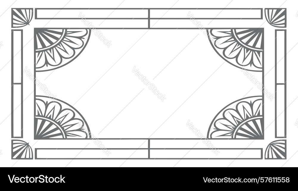 Wavy shell fan border elegant decorative pattern Vector Image