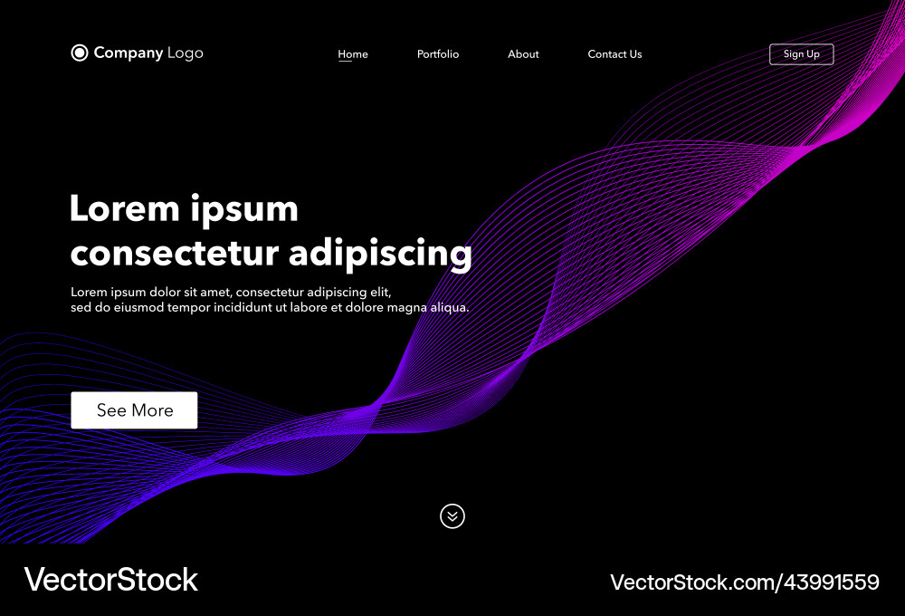 Abstract background website landing page template Abstract background website landing page template vector image