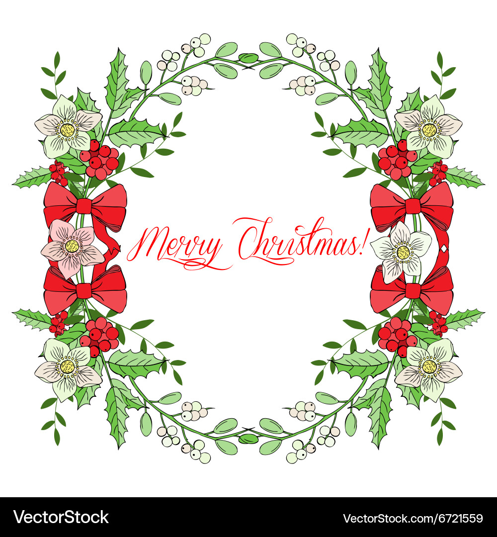 Background with christmas decoration Vector Image