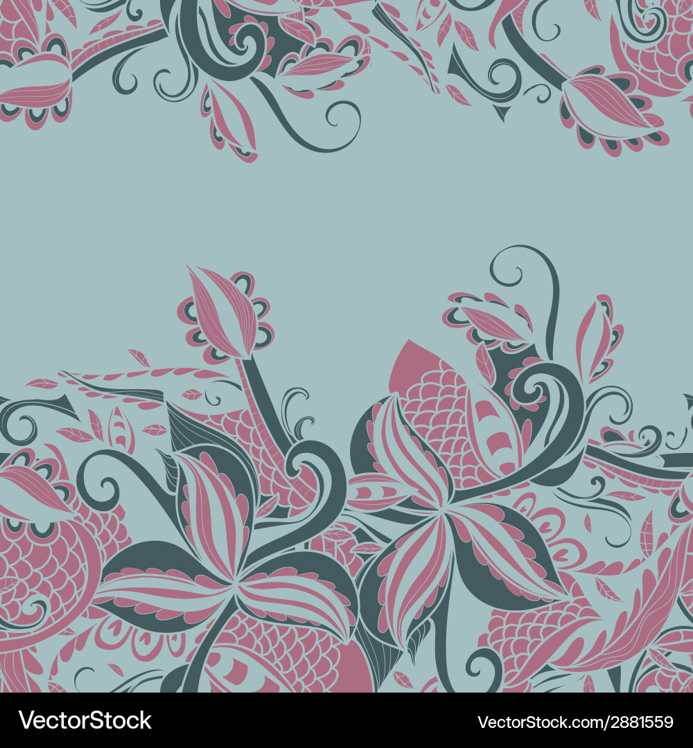 Border with abstract hand-drawn pattern Vector Image