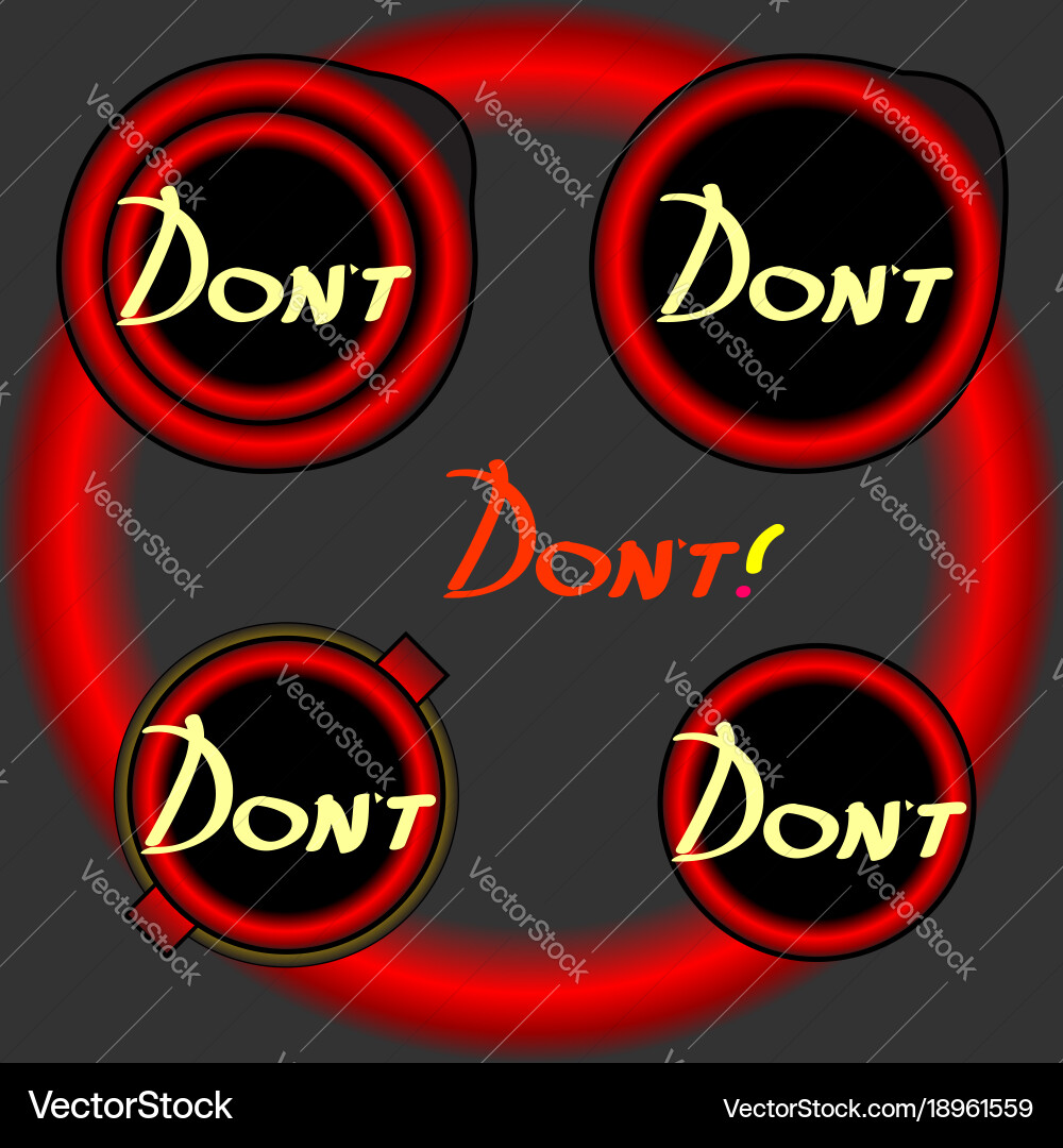 Button dont Vector Image