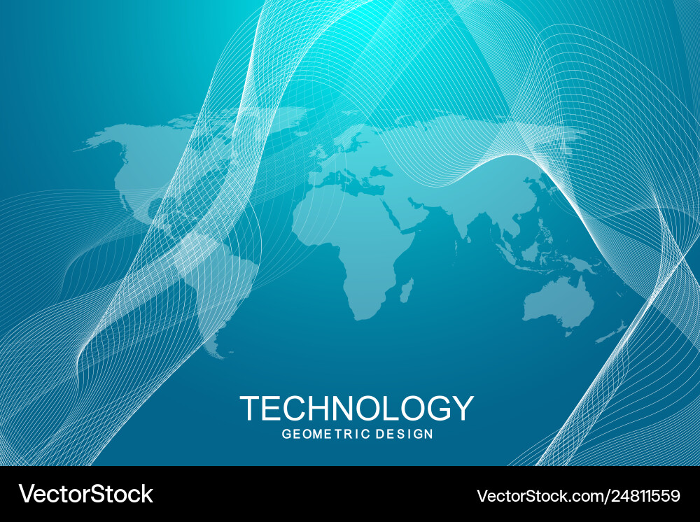 Connected Lines Abstract Background vector image