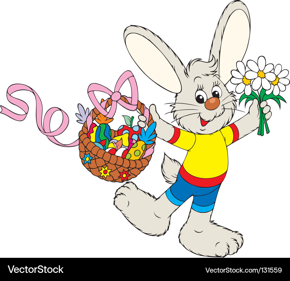 Easter bunny Vector Image