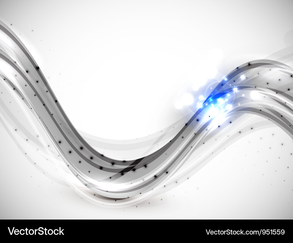 Grayscale Abstract Wave Background vector image