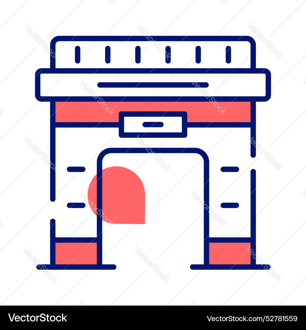 Modern icon of arc dde triomphe in customizable Vector Image