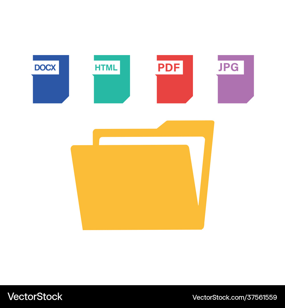 New folder file add attach create make New folder file add attach create make vector image