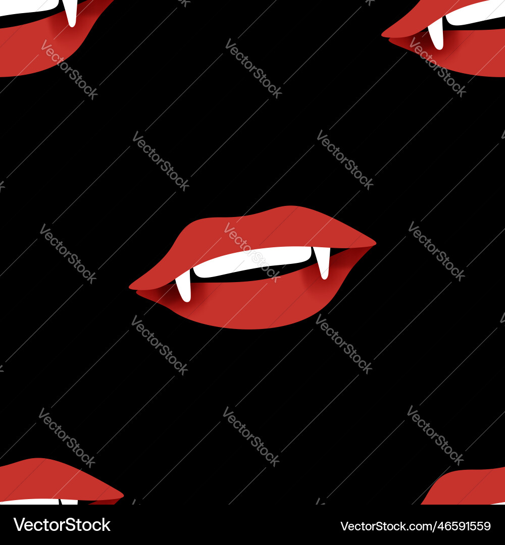 Psychedelic Vampire Pattern vector image
