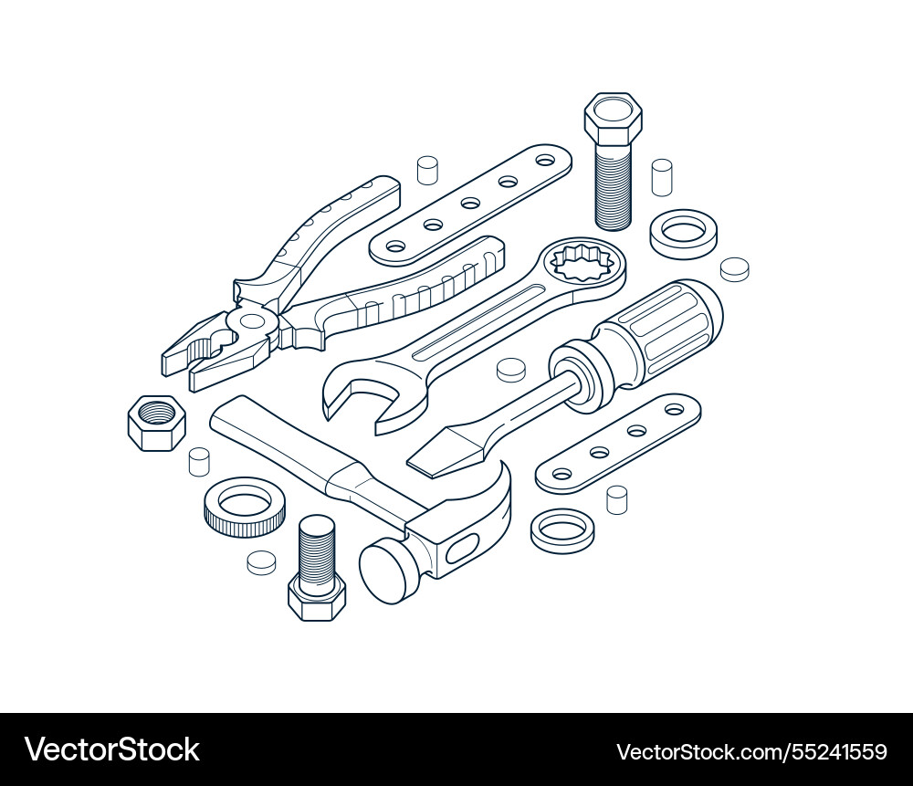Repair and maintenance concept technics service Repair and maintenance concept technics service vector image