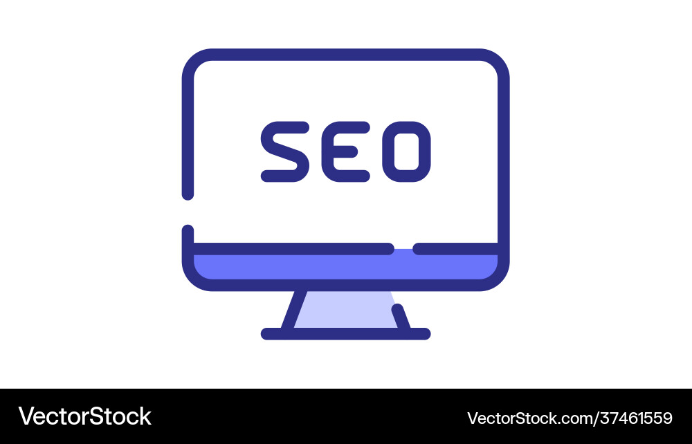 Seo internet web computer single isolated icon Seo internet web computer single isolated icon vector image