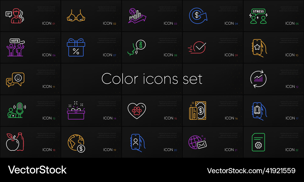 Set of user call dollar exchange and update data Vector Image