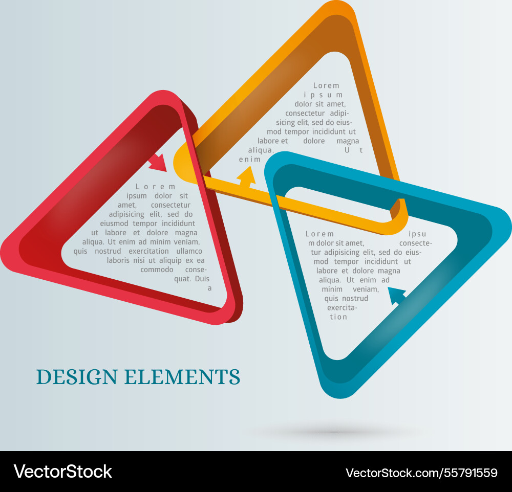 Triangular text boxes templates vector image