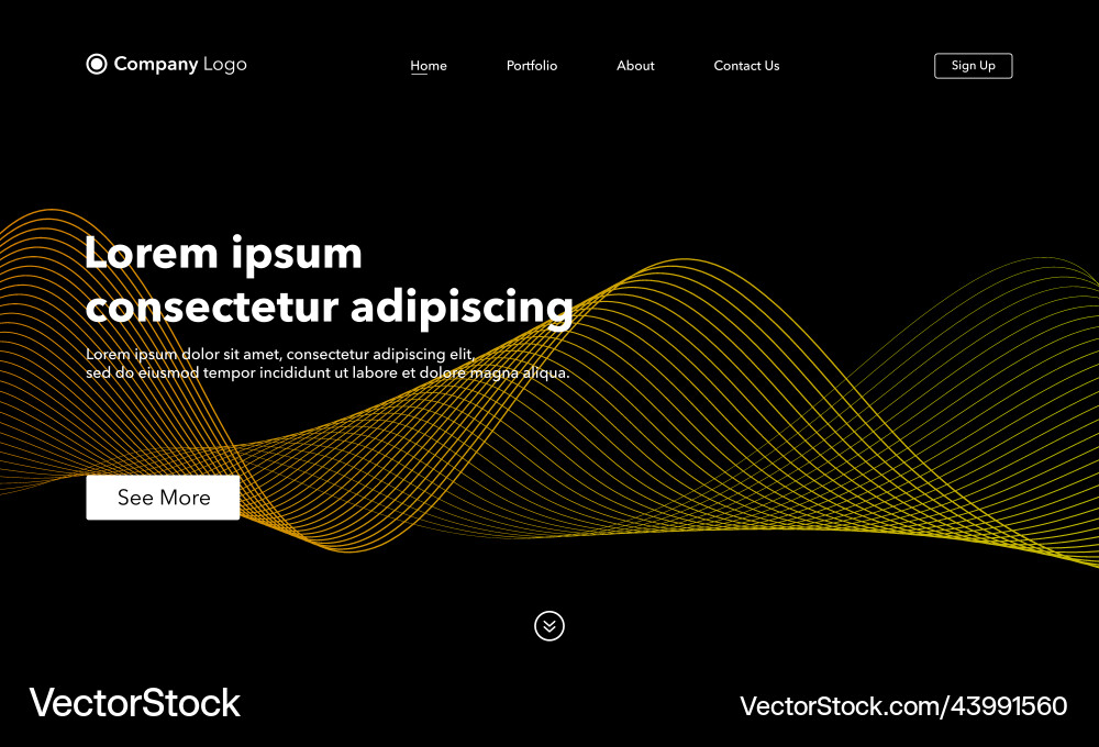 Abstract background website landing page template Abstract background website landing page template vector image