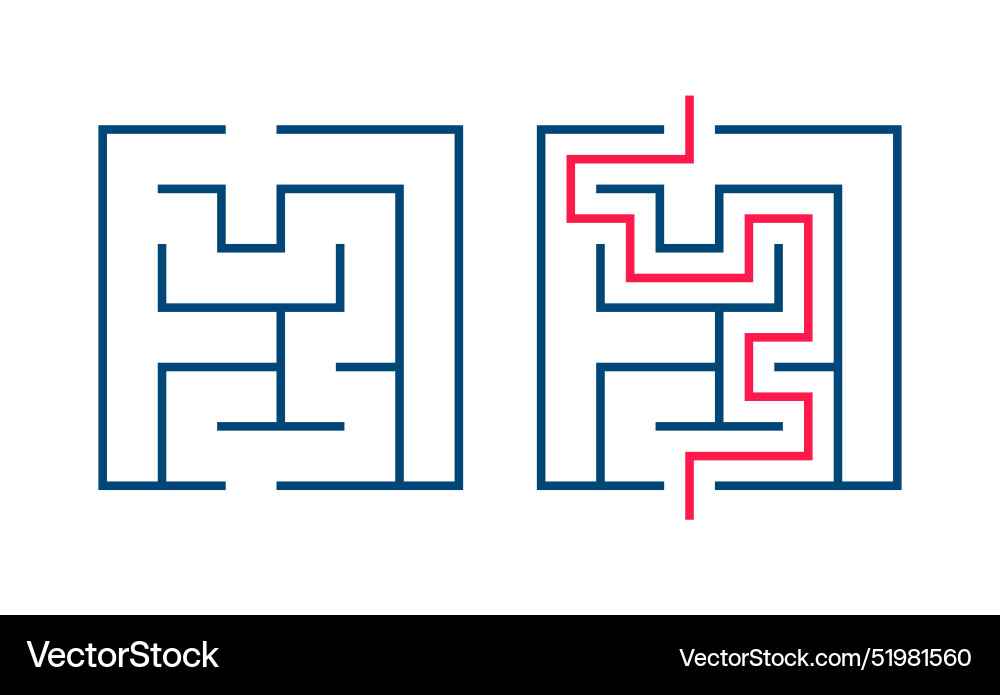 Abstract line pattern maze banner find your way Abstract line pattern maze banner find your way vector image