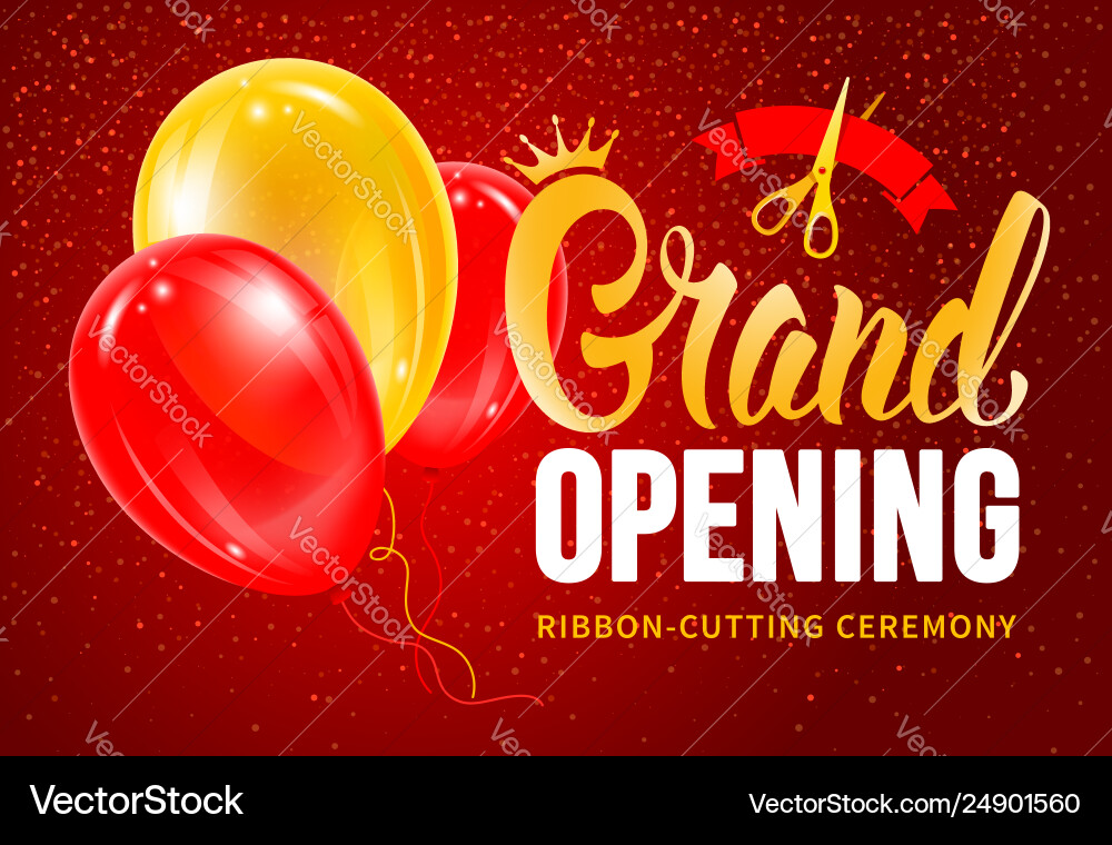 Advertisement grand opening Advertisement grand opening vector image