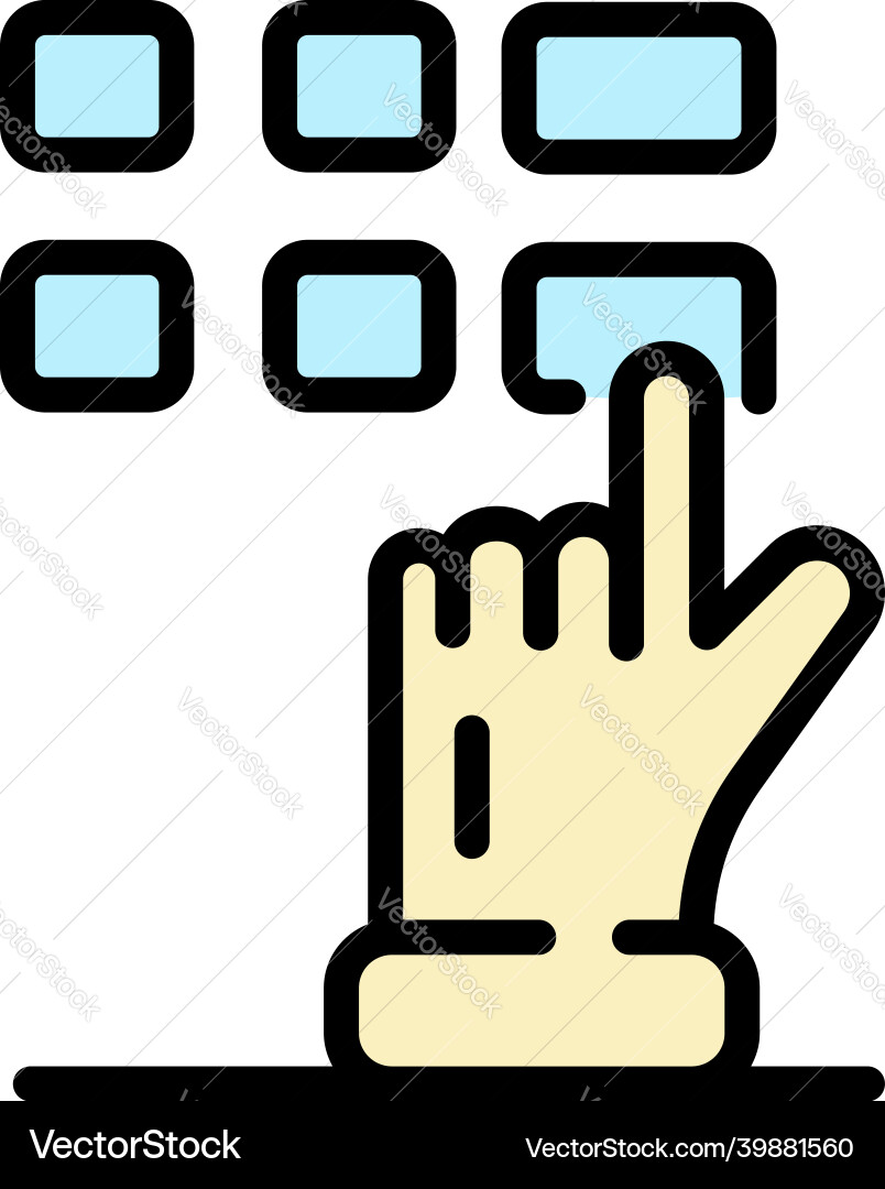 Atm buttons icon color outline Vector Image