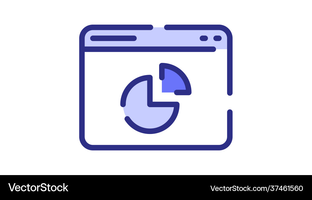 Chart website analytic dashboard single isolated Chart website analytic dashboard single isolated vector image