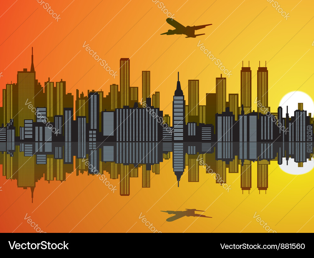 City background Vector Image