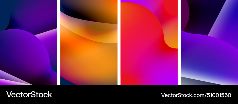 Colorful circles rectangles in liquid shades Vector Image