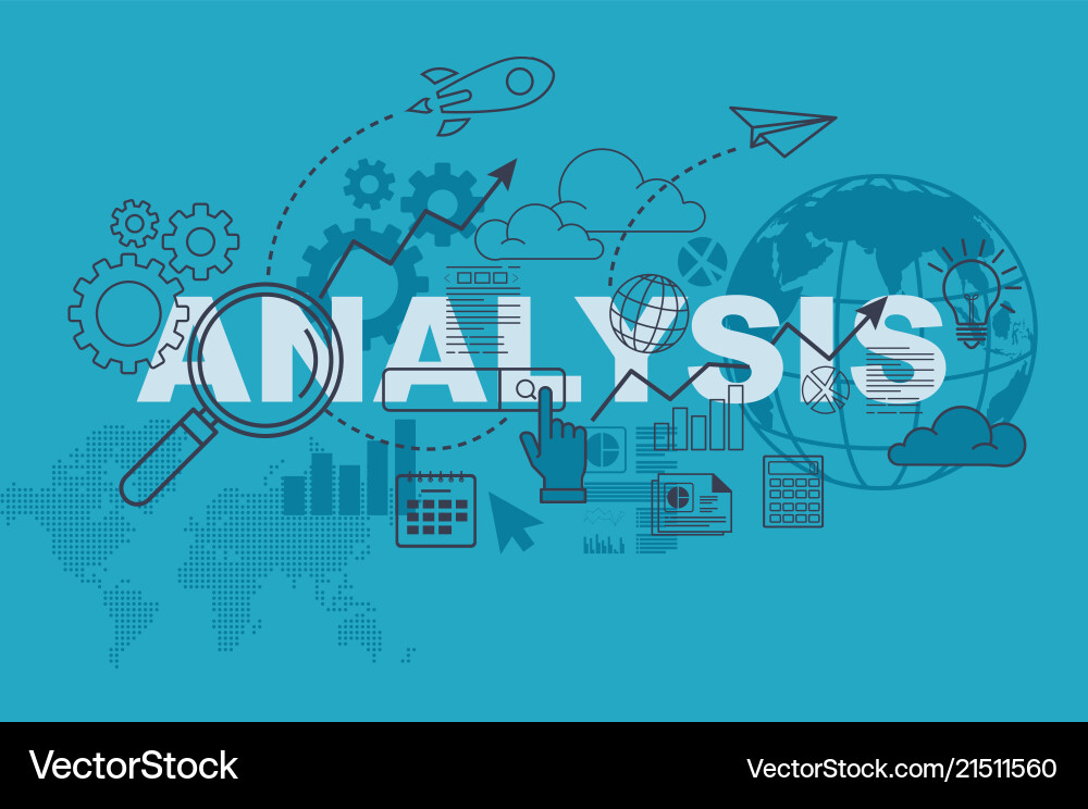 Data Analysis Website Concept Vector Image