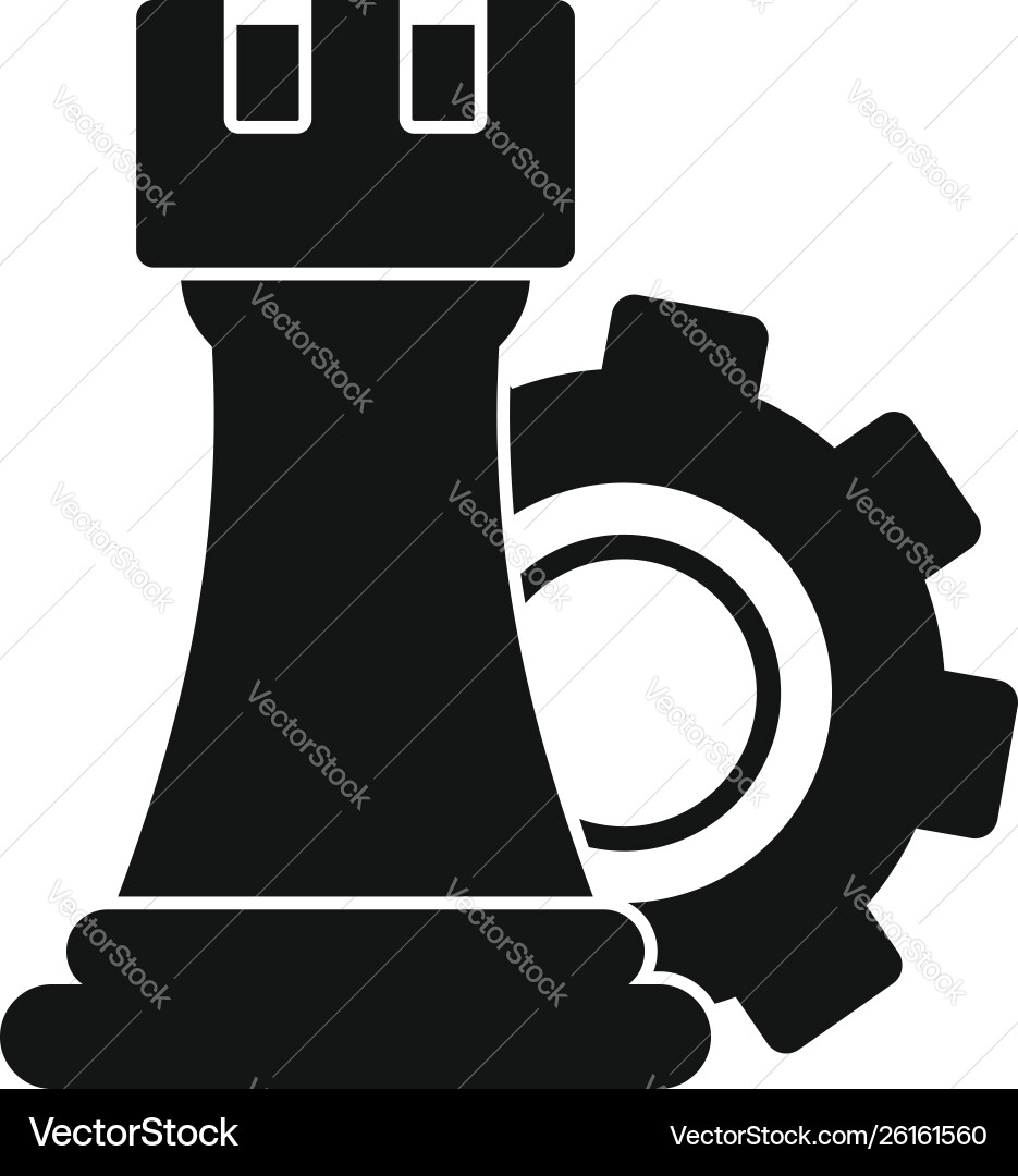 Gear logic icon simple style Gear logic icon simple style vector image